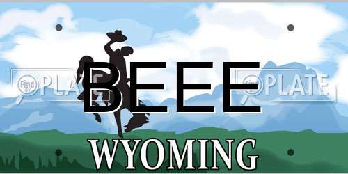 BEEE Wyoming License Plate