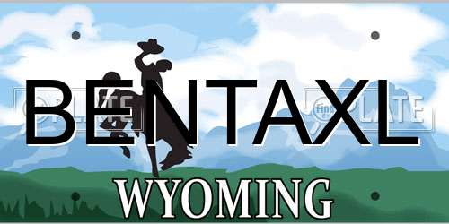 BENTAXL Wyoming License Plate