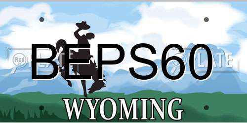 BEPS60 Wyoming License Plate