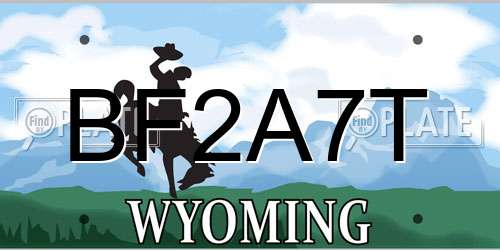 BF2A7T Wyoming License Plate