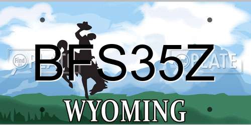 BFS35Z Wyoming License Plate