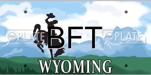 BFT Wyoming License Plate