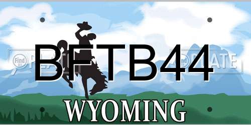 BFTB44 Wyoming License Plate