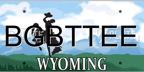 BGBTTEE Wyoming License Plate