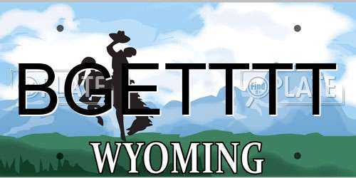 BGETTTT Wyoming License Plate