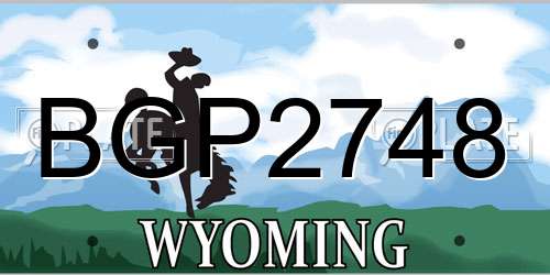 BGP2748 Wyoming License Plate
