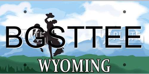 BGSTTEE Wyoming License Plate