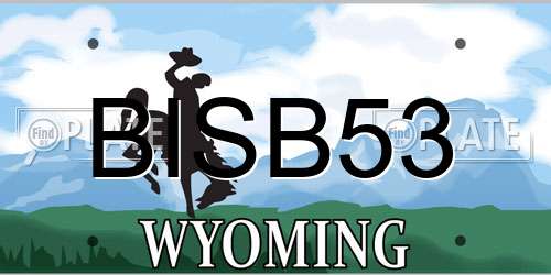 BISB53 Wyoming License Plate