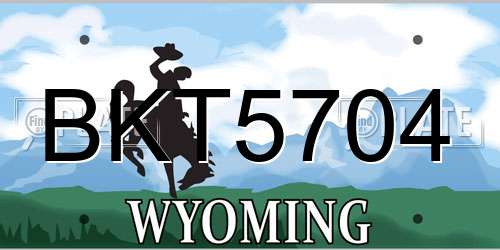 BKT5704 Wyoming License Plate