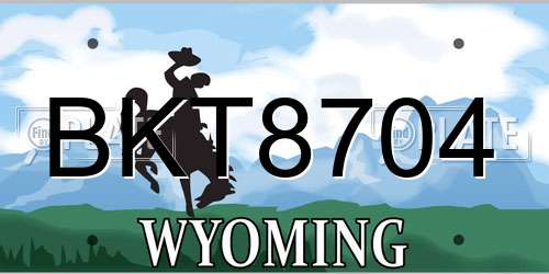 BKT8704 Wyoming License Plate