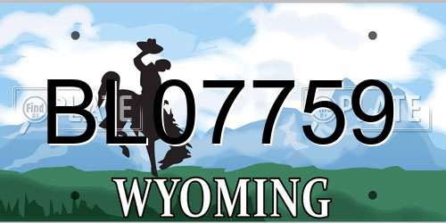 BL07759 Wyoming License Plate