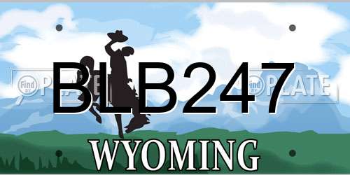 BLB247 Wyoming License Plate