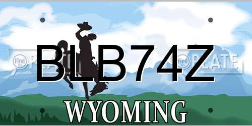 BLB74Z Wyoming License Plate
