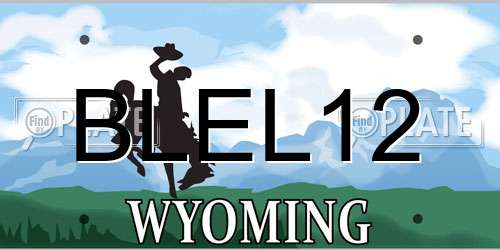 BLEL12 Wyoming License Plate