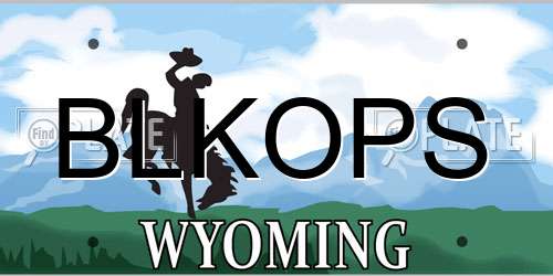 BLKOPS Wyoming License Plate