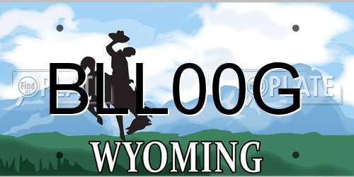 BLL00G Wyoming License Plate