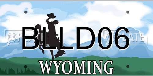 BLLD06 Wyoming License Plate
