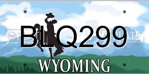 BLQ299 Wyoming License Plate