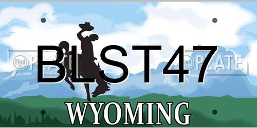 BLST47 Wyoming License Plate
