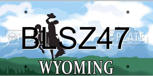 BLSZ47 Wyoming License Plate