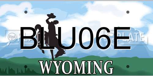 BLU06E Wyoming License Plate