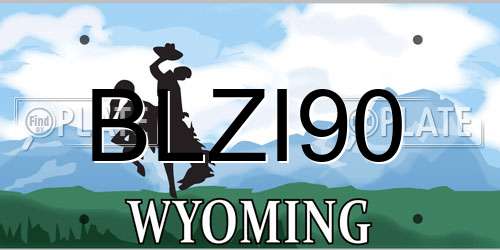 BLZI90 Wyoming License Plate