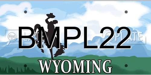 BMPL22 Wyoming License Plate