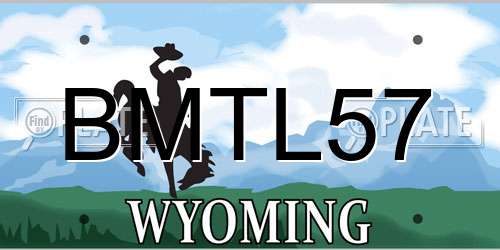 BMTL57 Wyoming License Plate