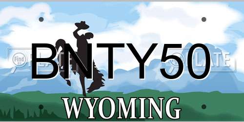 BNTY50 Wyoming License Plate