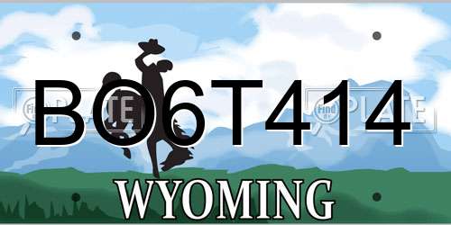 BO6T414 Wyoming License Plate