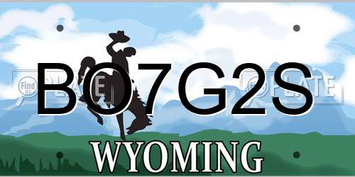 BO7G2S Wyoming License Plate