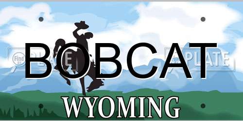 BOBCAT Wyoming License Plate