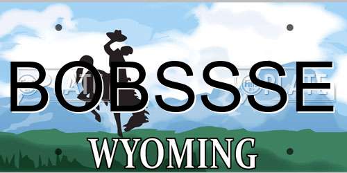 BOBSSSE Wyoming License Plate