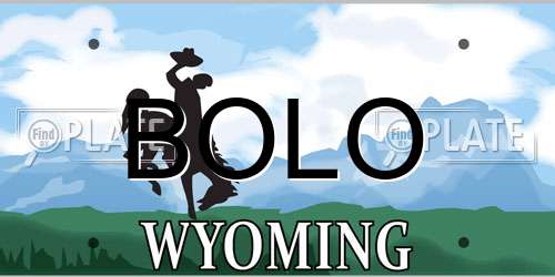 BOLO Wyoming License Plate