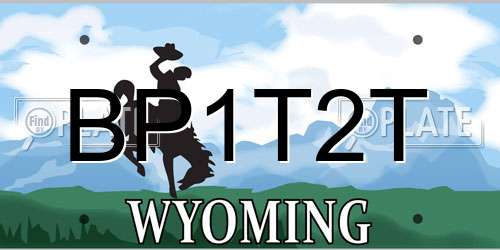 BP1T2T Wyoming License Plate