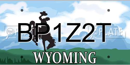 BP1Z2T Wyoming License Plate