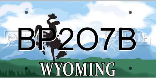 BP2O7B Wyoming License Plate