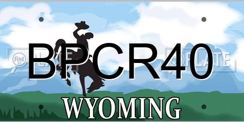 BPCR40 Wyoming License Plate