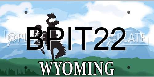 BPIT22 Wyoming License Plate
