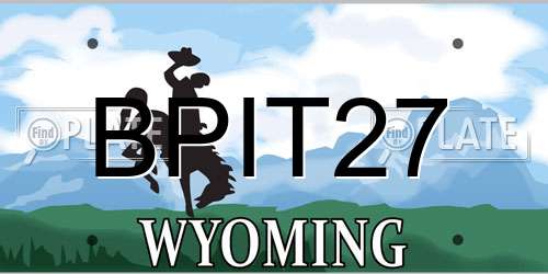 BPIT27 Wyoming License Plate