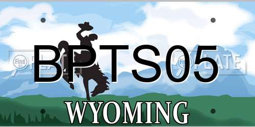 BPTS05 Wyoming License Plate
