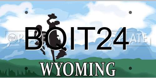 BQIT24 Wyoming License Plate