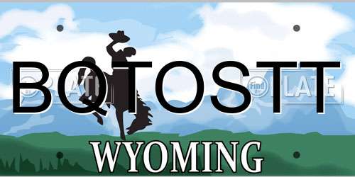 BQTOSTT Wyoming License Plate