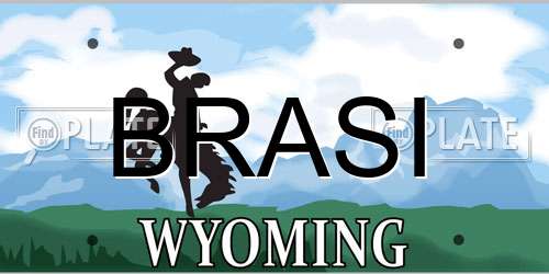 BRASI Wyoming License Plate