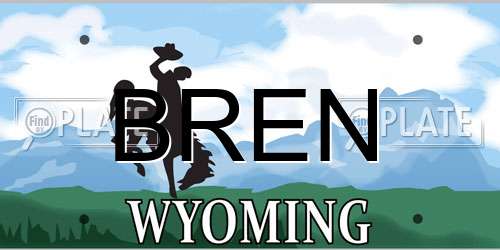 BREN Wyoming License Plate