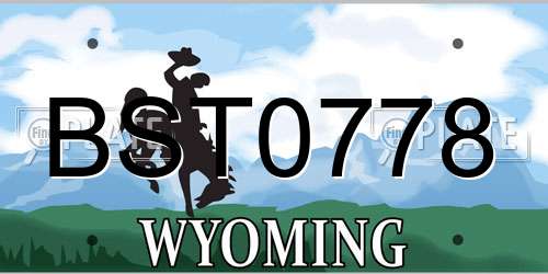 BST0778 Wyoming License Plate