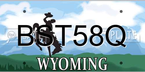 BST58Q Wyoming License Plate