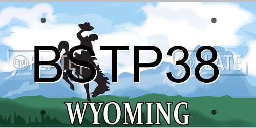 BSTP38 Wyoming License Plate