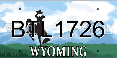 BTL1726 Wyoming License Plate