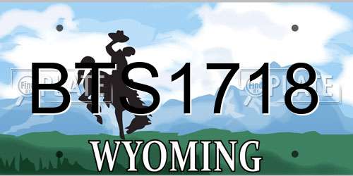 BTS1718 Wyoming License Plate
